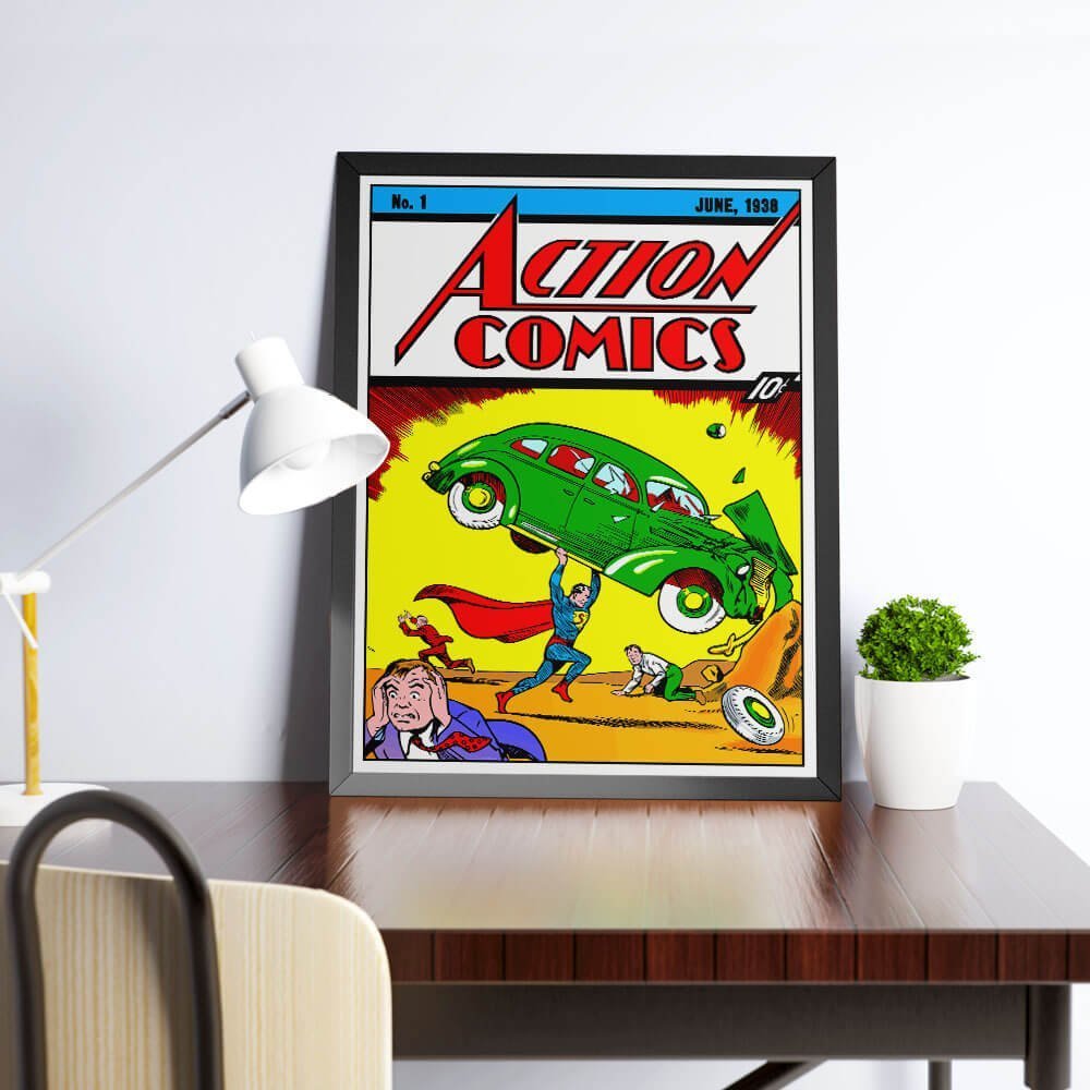 Quadro Superman Action Comics nº 01 2 Quadro Superman Action Comics nº 01 - Imagem 2