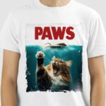 Camiseta Sátira com o filme Tubarão - "Tubagato"