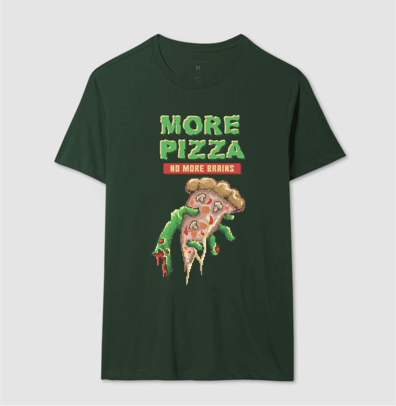Camiseta More Pizza no More Brain 7 Camiseta More Pizza no More Brain - Imagem 7