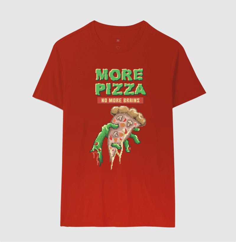 Camiseta More Pizza no More Brain 6 Camiseta More Pizza no More Brain - Imagem 6