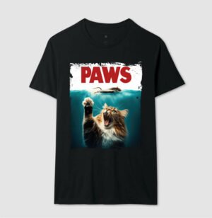 Alternative view of Camiseta Sátira com o filme Tubarão - "Tubagato"